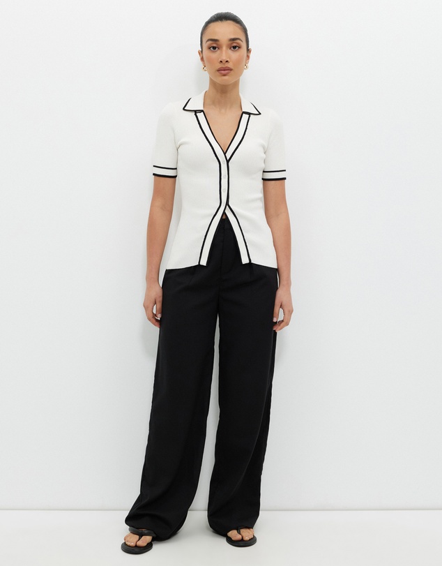 Calli - Lari Short Sleeve Rib Knit
