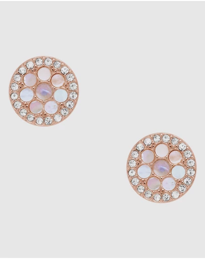 Fossil - Mop Rose Gold-Tone Earring