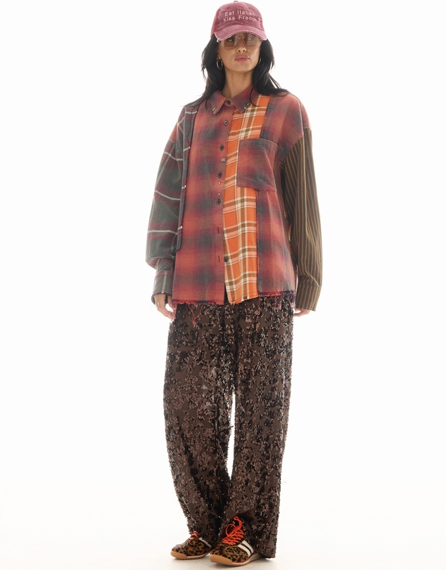 THE TALES - Reworked Pierced Flannel Shirt