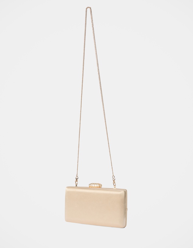 Forever New - Tate Twist Satin Hardcase Clutch Bag