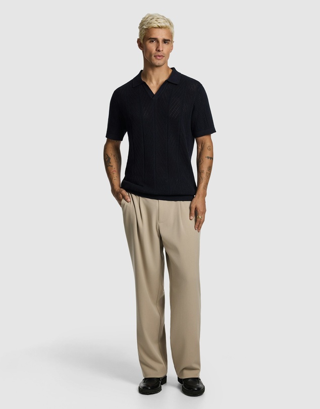 yd. - Edmund Knitted Polo Shirt