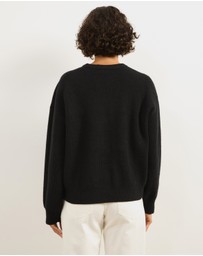Atmos&Here - Rory Button Detail Crew Neck Jumper