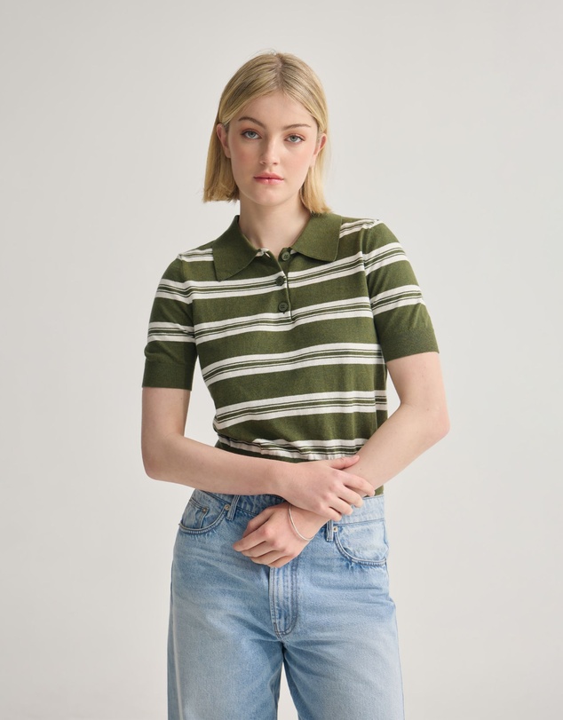 Oxford - Camille Knitted Polo Striped