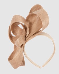 Fillies Collection - Nude Abaca Loops Racing Fascinator