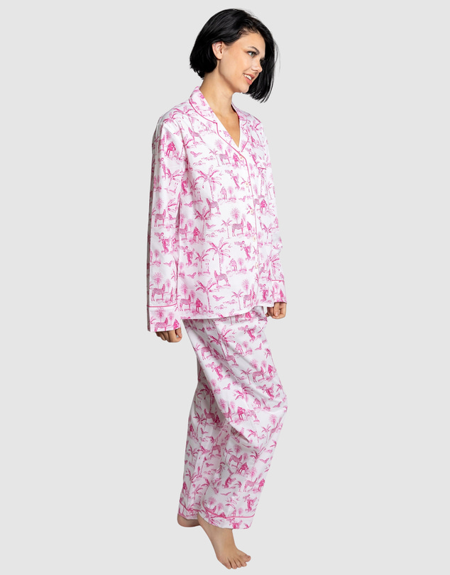 Sant And Abel - Women's Skydog Pink Long PJ Set