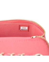 Pre-Loved by Azura Reborn - Pre-Loved Mini Quilted Lambskin Top Handle Vanity Case With Chain