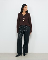 AERE - Lilo Cotton Wool Polo Knit