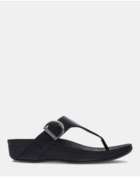 Mia Vita - Faith Toe Post Sandal - Black