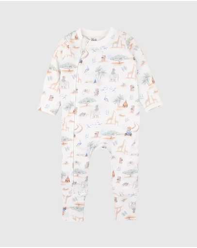 Bebe by Minihaha - Brady Organic LS Zipsuit - Babies