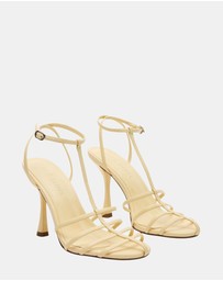 Steve Madden - Tildah Yellow Leather Heels