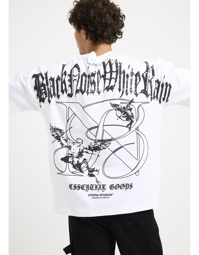 Black Noise White Rain - Cosmos T-Shirt