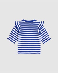 Polo Ralph Lauren - Striped Ruffled Cotton-Modal Top (2YRS-6.5YRS)