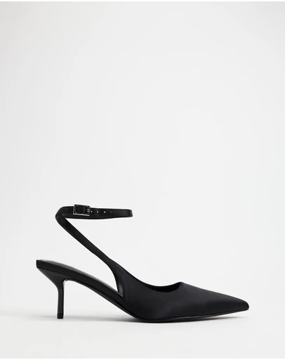 Atmos&Here - Kaia Satin Sling Back Heels