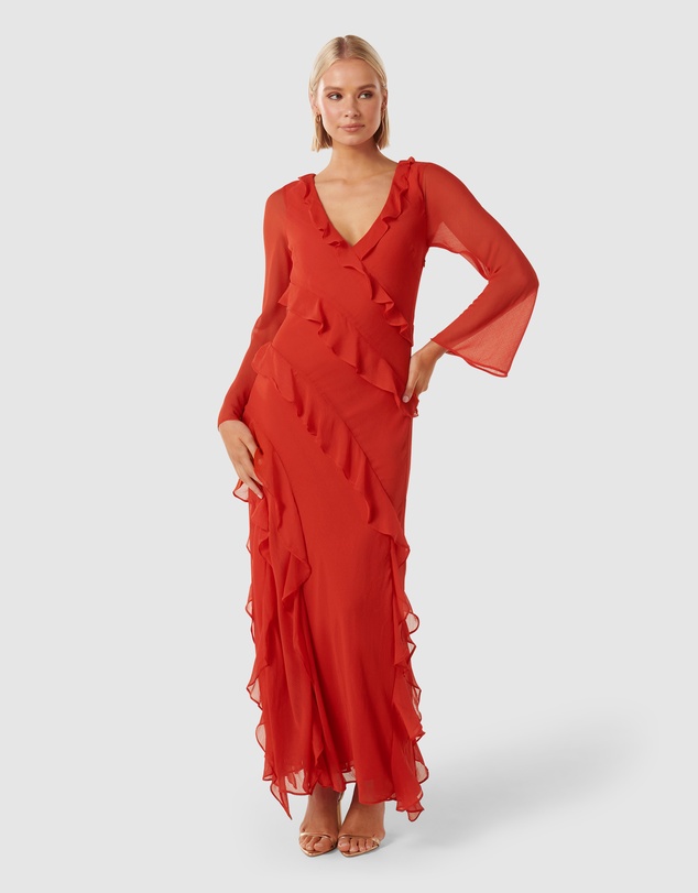 Forever New - Bonnie Ruffle Long Sleeve Dress
