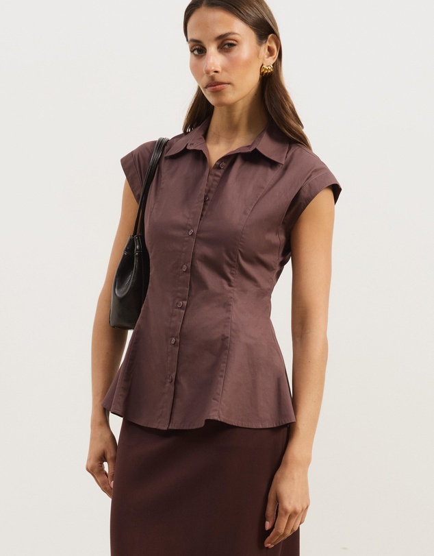 Atmos&Here - Ilyra Cap Sleeve Shirt