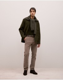 Trenery - Regular Fit Cord Shirt in Winter Moss