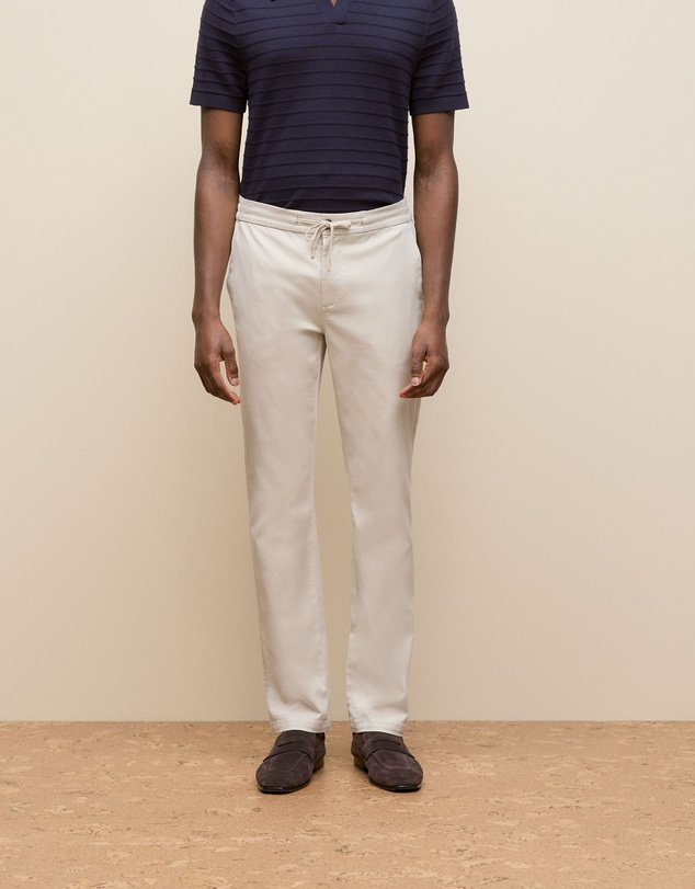 Trenery - Soft Drawcord Chino in Stone