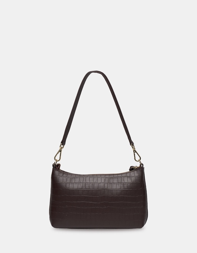 SABEN - Haven Shoulder Bag Cacao Croc