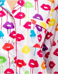 Sant And Abel - Women's Drawbertson Drippy Lips Long PJ Set