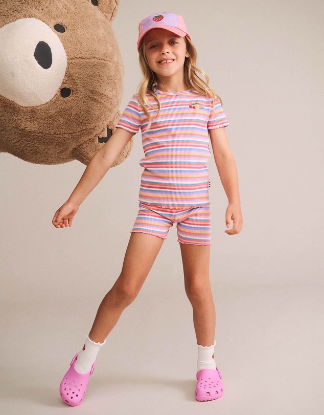 Huxbaby - Tropical Stripe Bike Shorts - Babies-Teens