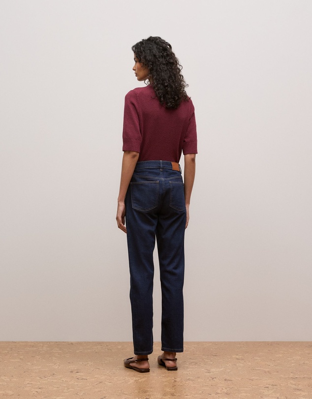 Trenery - Mid Rise Straight Leg Jean in Dark Indigo