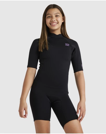 Billabong Kids - Girls 6 to 14 2/2 Foil Back Zip Springsuit