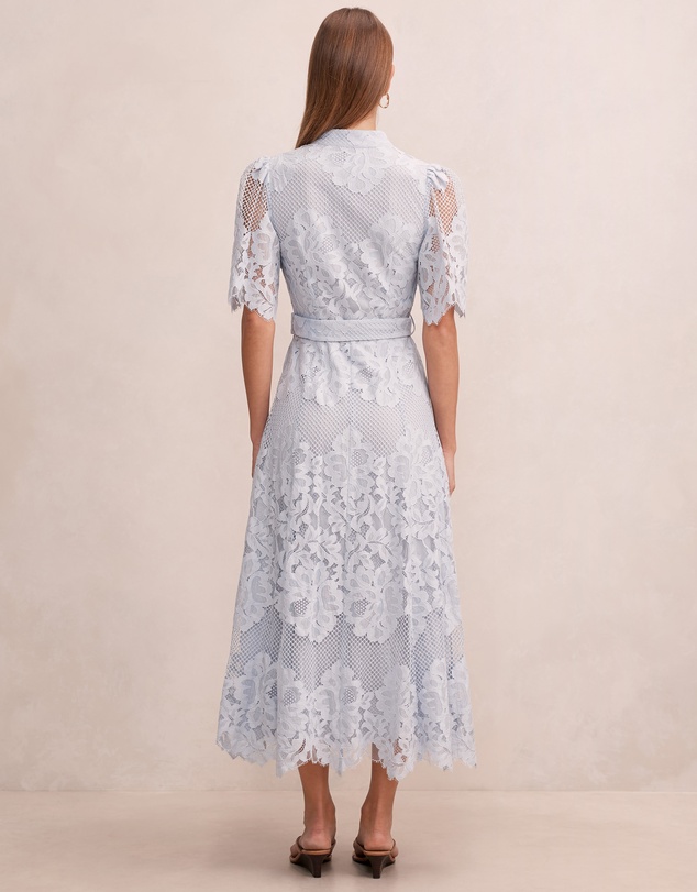 Forever New - Liberty Flutter Sleeves Lace Midi Dress