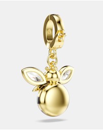 Swarovski - Idyllia charm, Mixed cuts, Bee, Multicoloured, Gold-tone plated