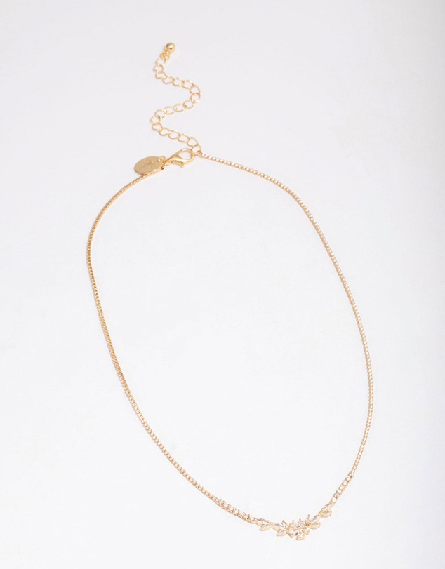Lovisa - Gold Plated Dainty Cupchain Floral Necklace