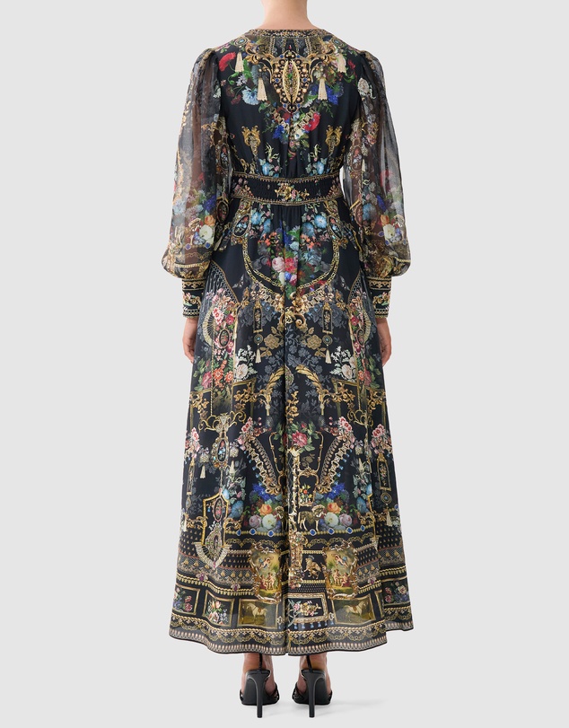 Camilla - Shaped Waistband Dress With Gathered Sleeves