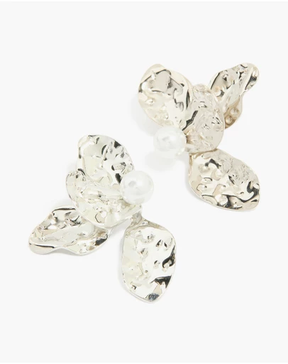 Lovisa - Waterproof Stainless Steel Pearl Large Flower Stud Earrings