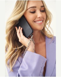 LOUVE COLLECTION - Le Cafe Noir Phone Case + Kate Silver-Plated Wristlet