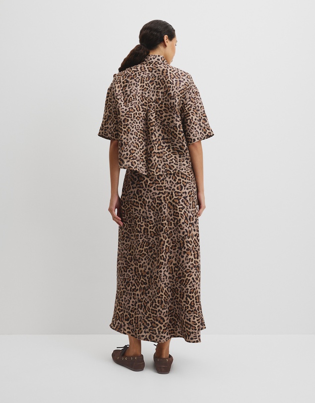 Country Road - Print Boxy Fit Linen Shirt