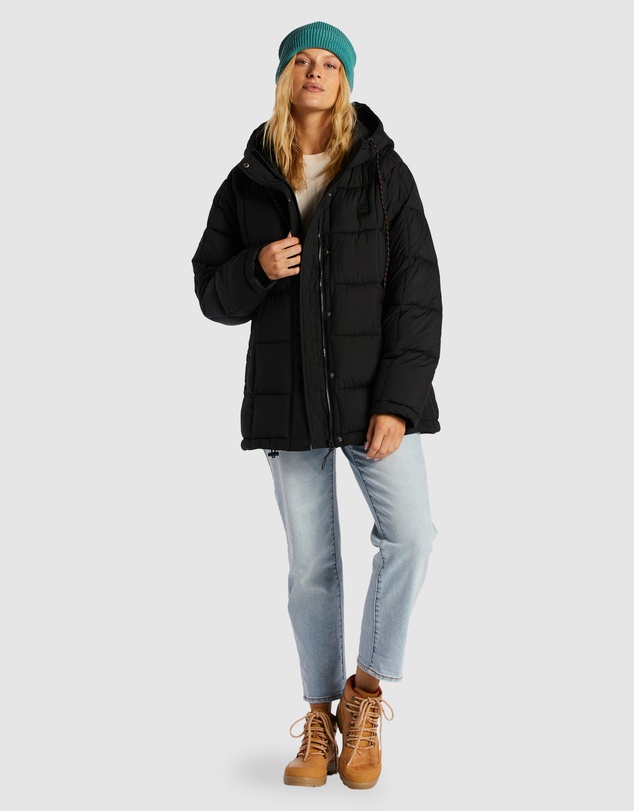 Billabong - Womens Venture On Puff Zip-Up Hooded Jacket