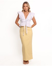Petal & Pup - Meara Midi Skirt - Butter Yellow