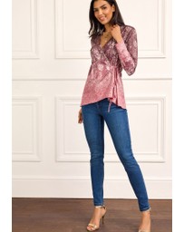 NEXT - Printed Wrap Tunic Shirt