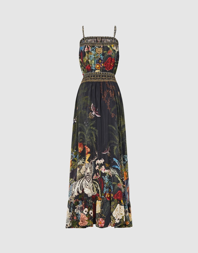Camilla - Shirred Waist Long Dress