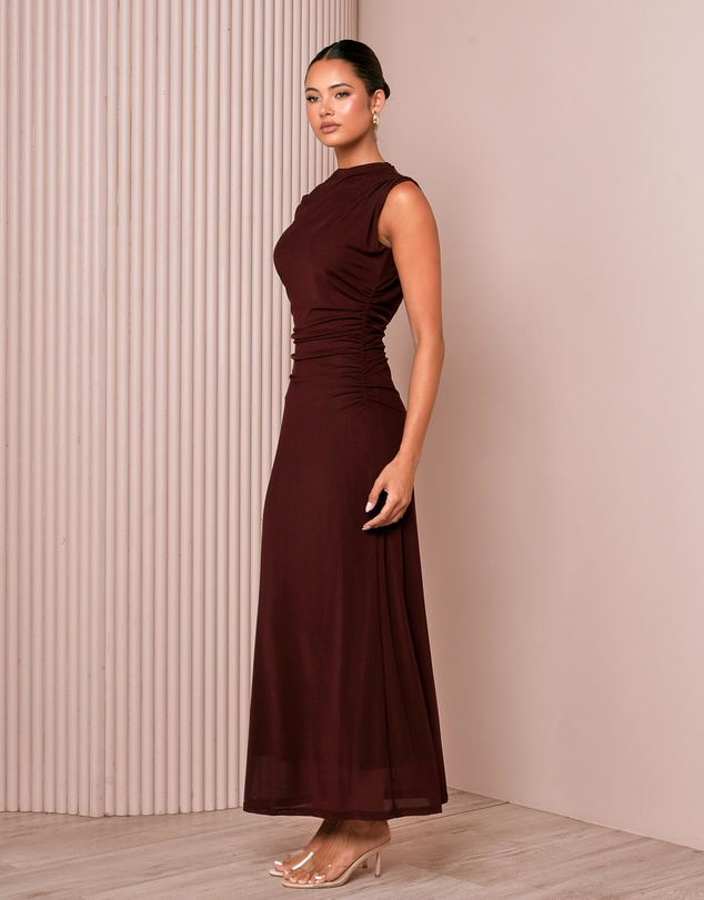 Azzurielle - Pru Off Shoulder Mesh Dress