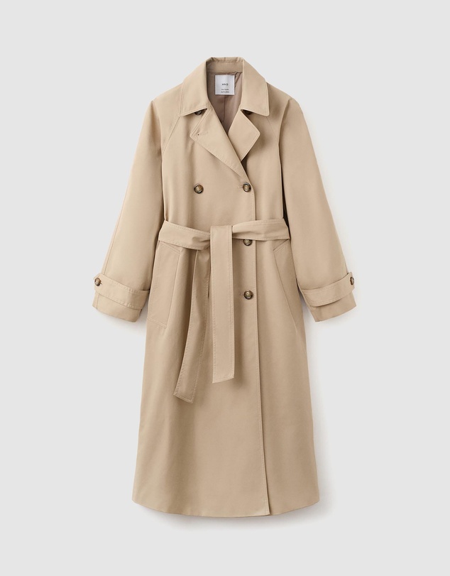M.N.G - Long Double-Breasted Trench Coat