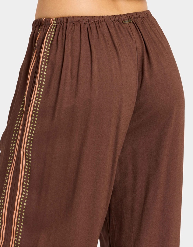 Billabong - Womens Vacay Mode Elastic-waist Linen Pants