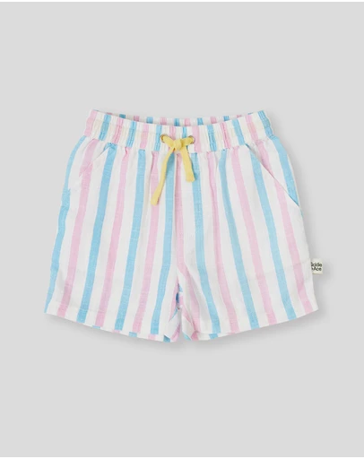 Goldie + Ace - Playtime Stripe Noah Shorts- ICONIC EXCLUSIVE- Babies-Kids
