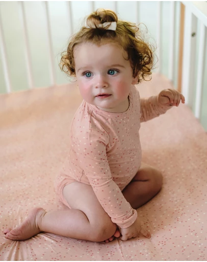 Kynd Baby - Comfy Bodysuit Long Sleeve in Pink Heart