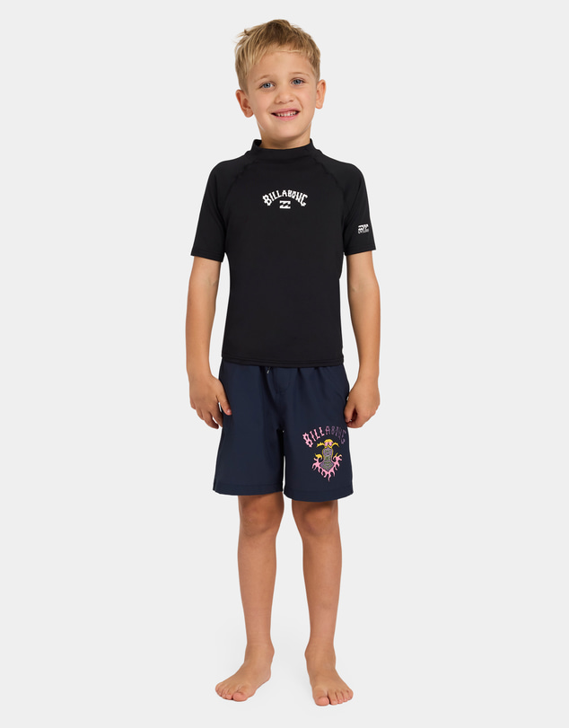 Billabong - Toddlers All Day Arch Regular Fit Short Sleeve Rashguard