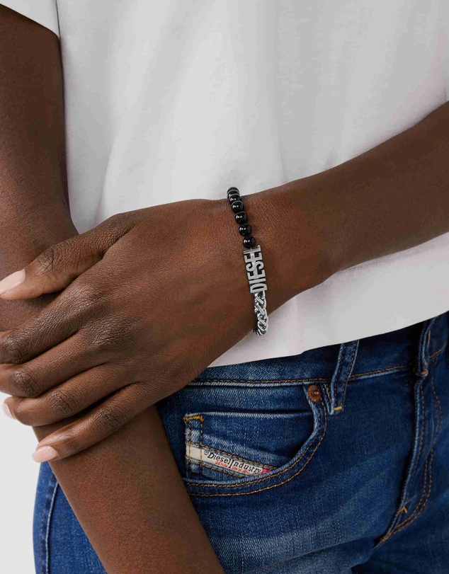 Diesel - Diesel Font Silver Tone Bracelet