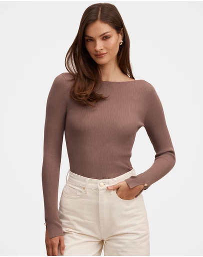 Forever New - Alaia Knitted Rib Top