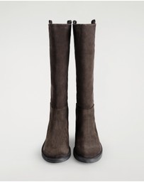 COS - Suede Riding Boots - Women's