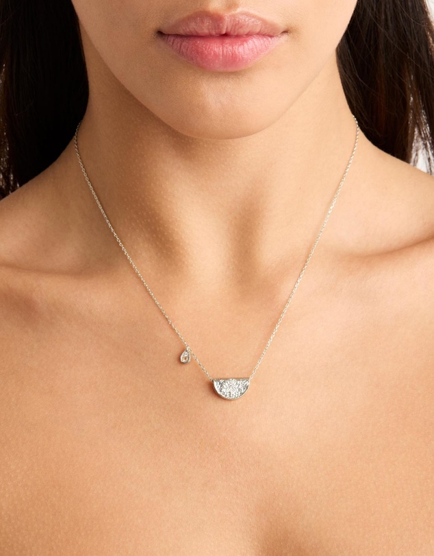 By Charlotte - Lotus Birthstone Necklace - June