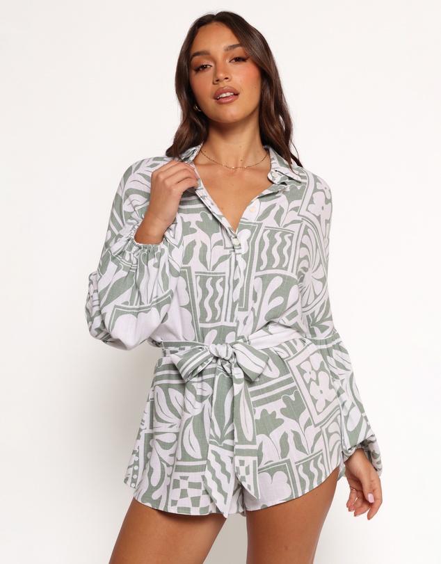 Petal & Pup - Tansy Playsuit - Sage Print