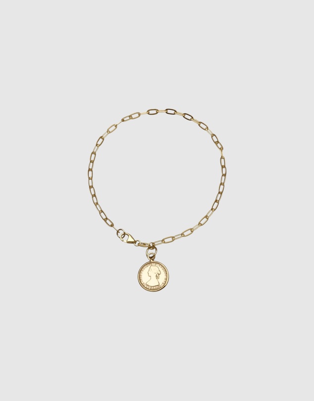 Von Treskow - Luxe Clip Chain Bracelet with Mini Coin