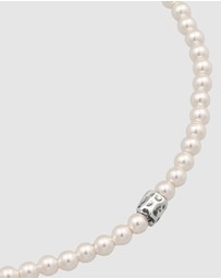 Kuzzoi - ICONIC EXCLUSIVE - Bracelet Male Beads Pearl 925 Sterling Silver